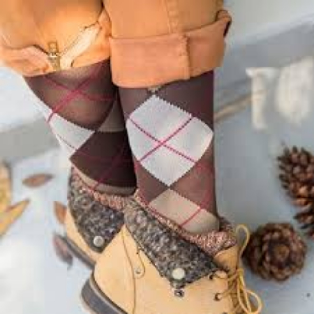 Rejuva Argyle 1520 Mmhg Compression Socks